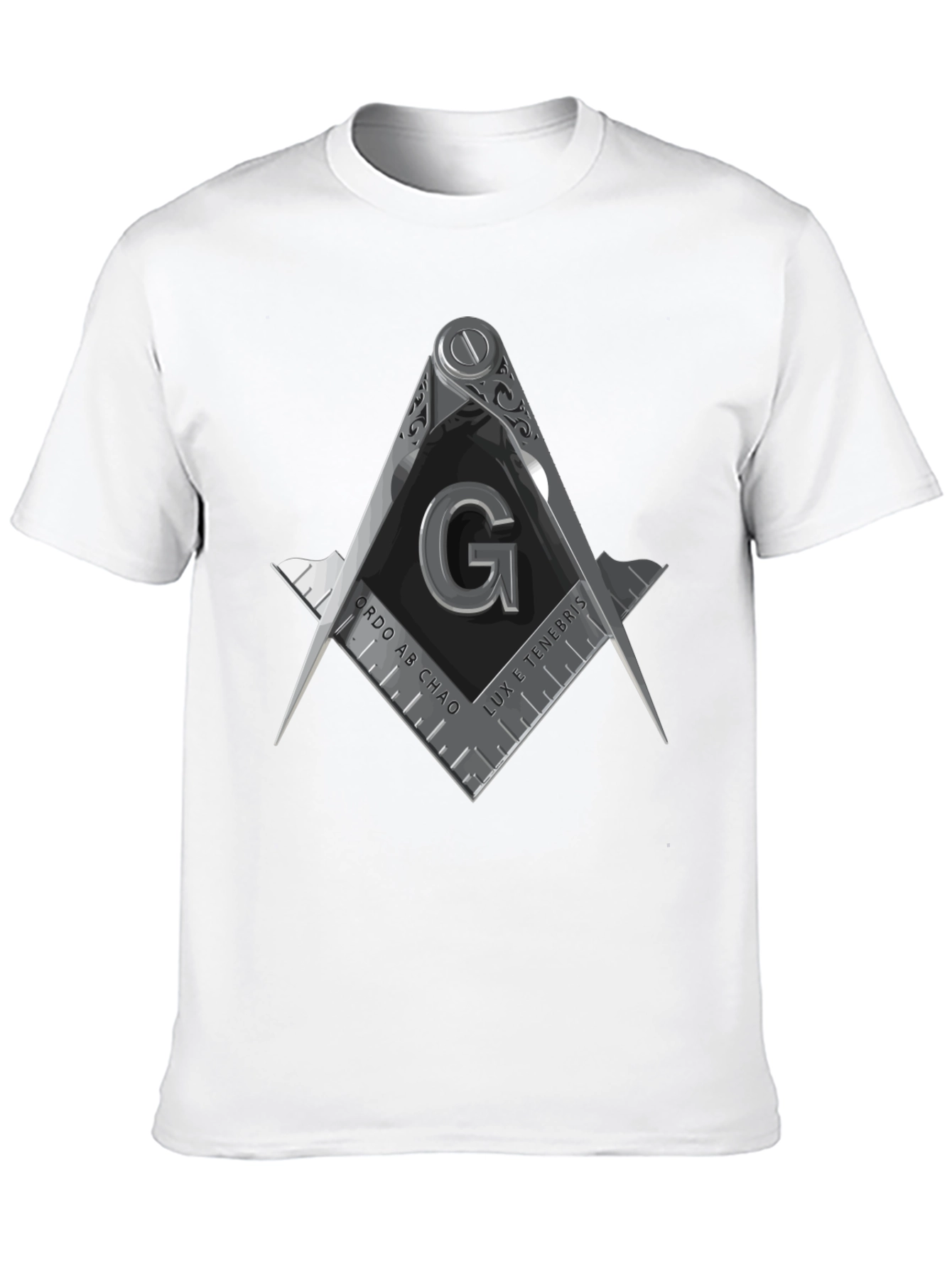 Masonic Symbol Graphic Tee - Square & Compasses Design