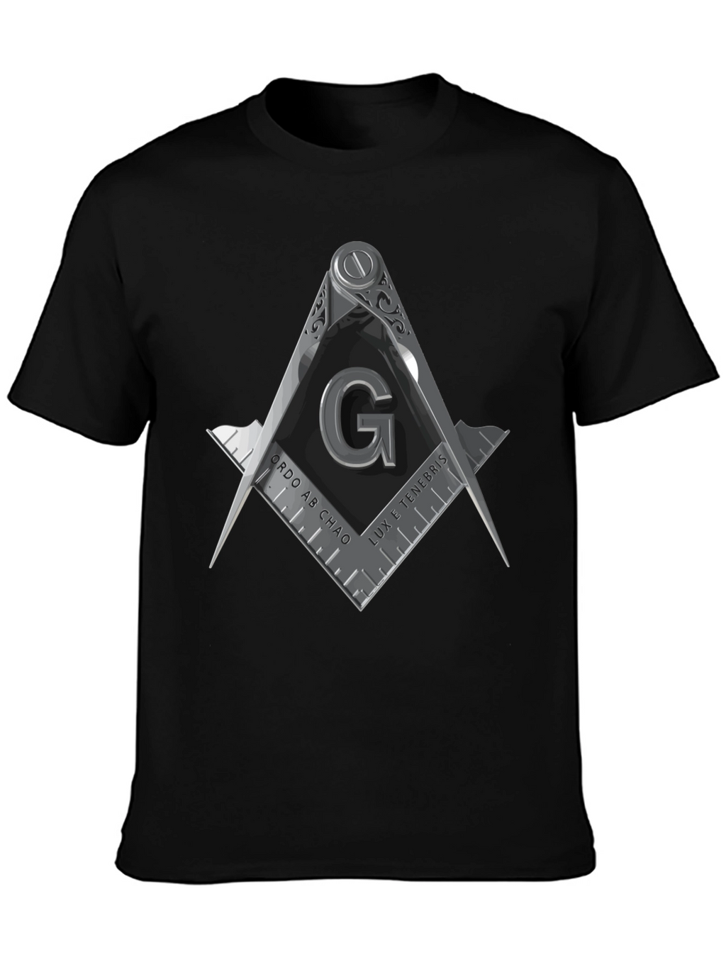 Masonic Symbol Graphic Tee - Square & Compasses Design