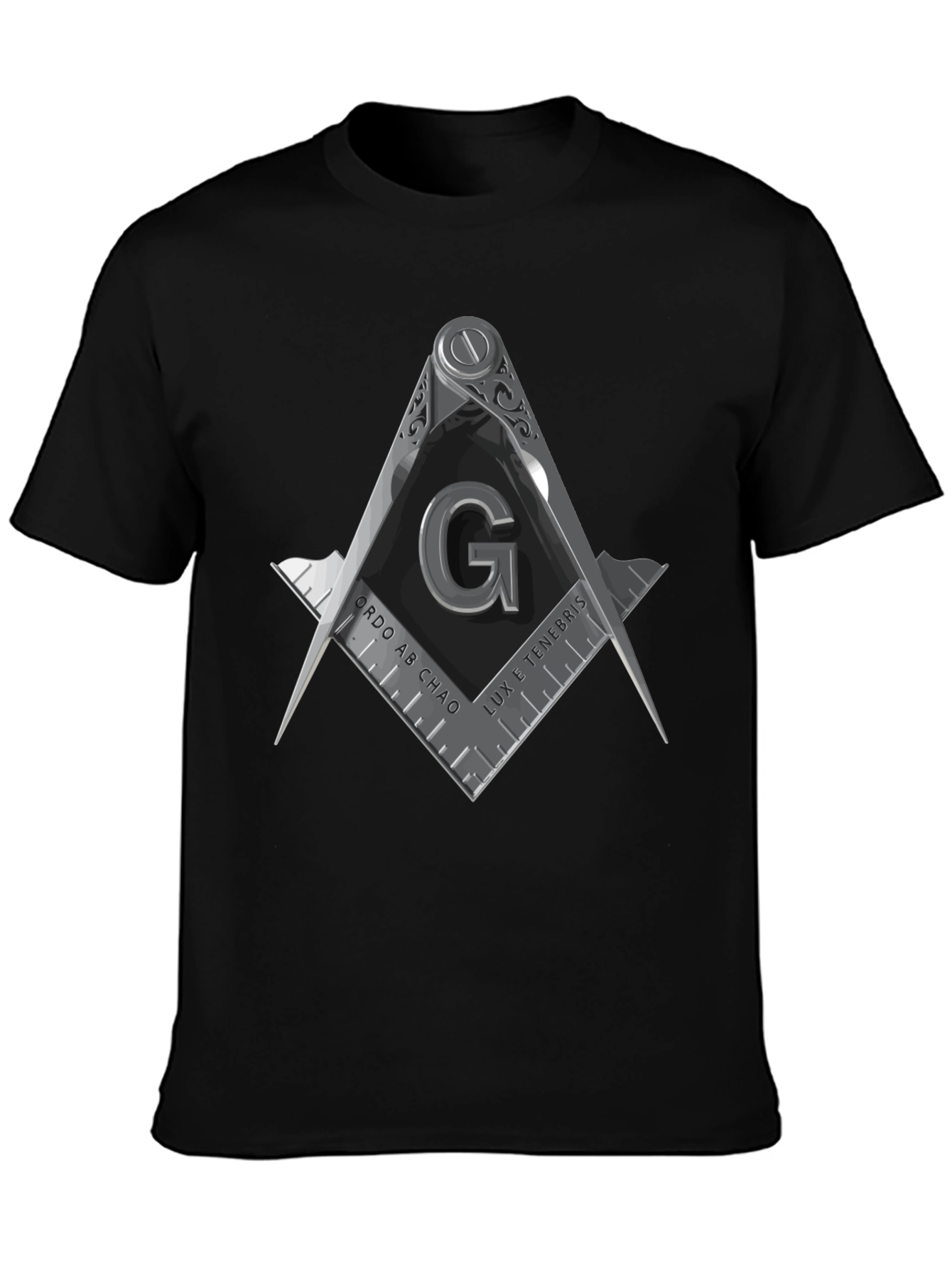 Masonic Symbol Graphic Tee - Square & Compasses Design