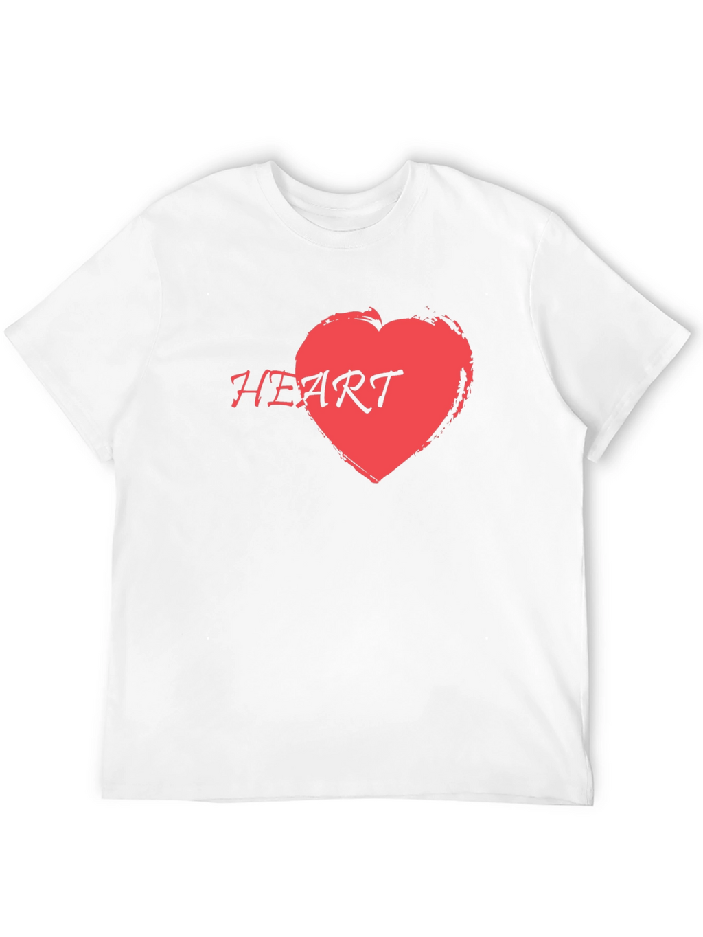 Red Heart Graphic Print Black T-Shirt