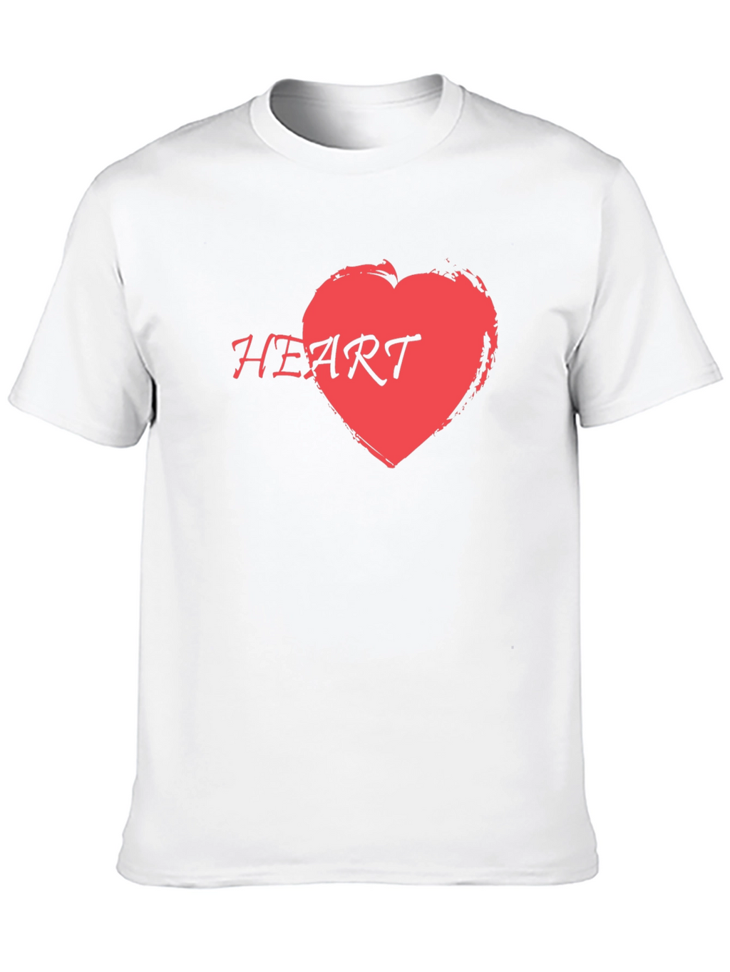 Red Heart Graphic Print Black T-Shirt