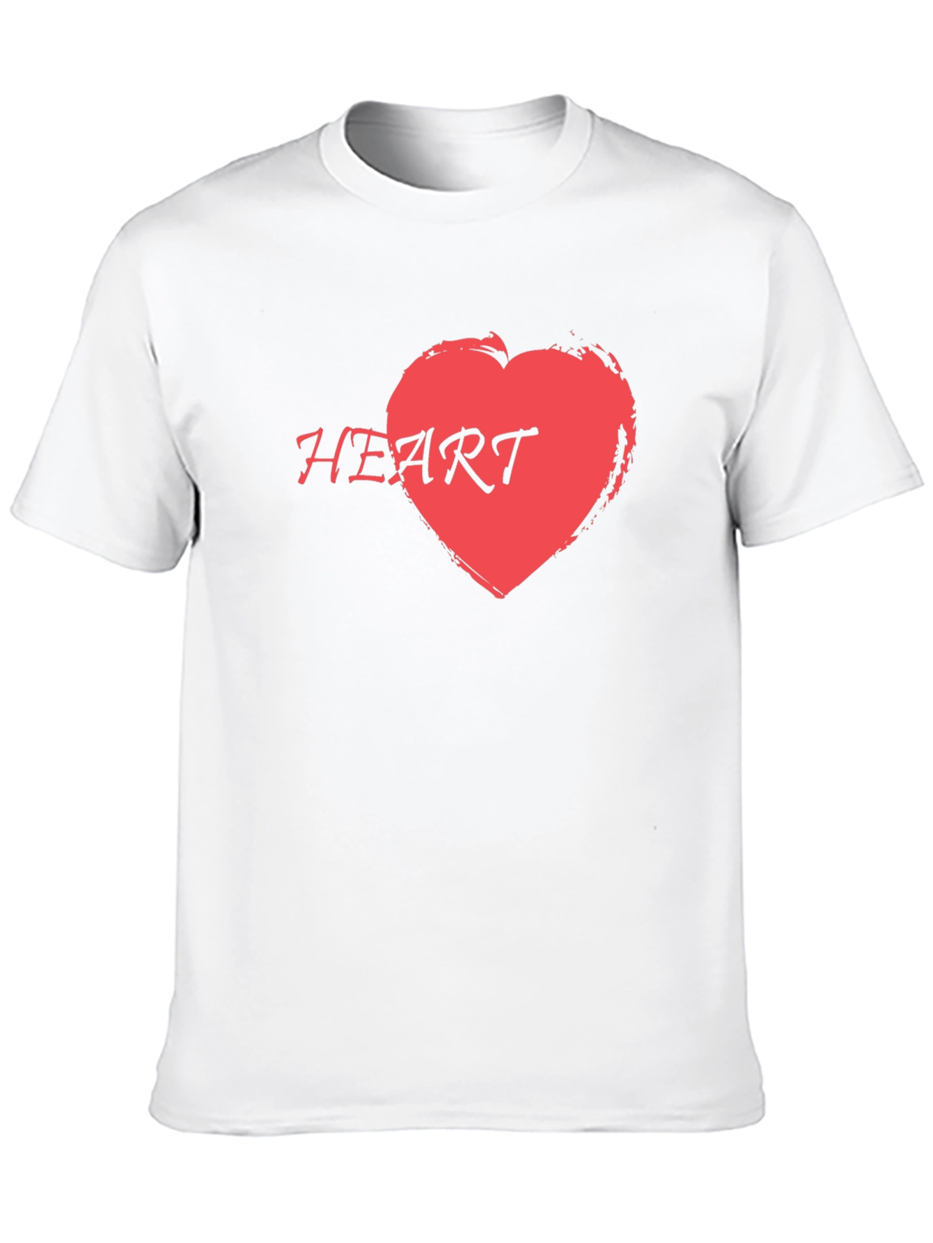 Red Heart Graphic Print Black T-Shirt