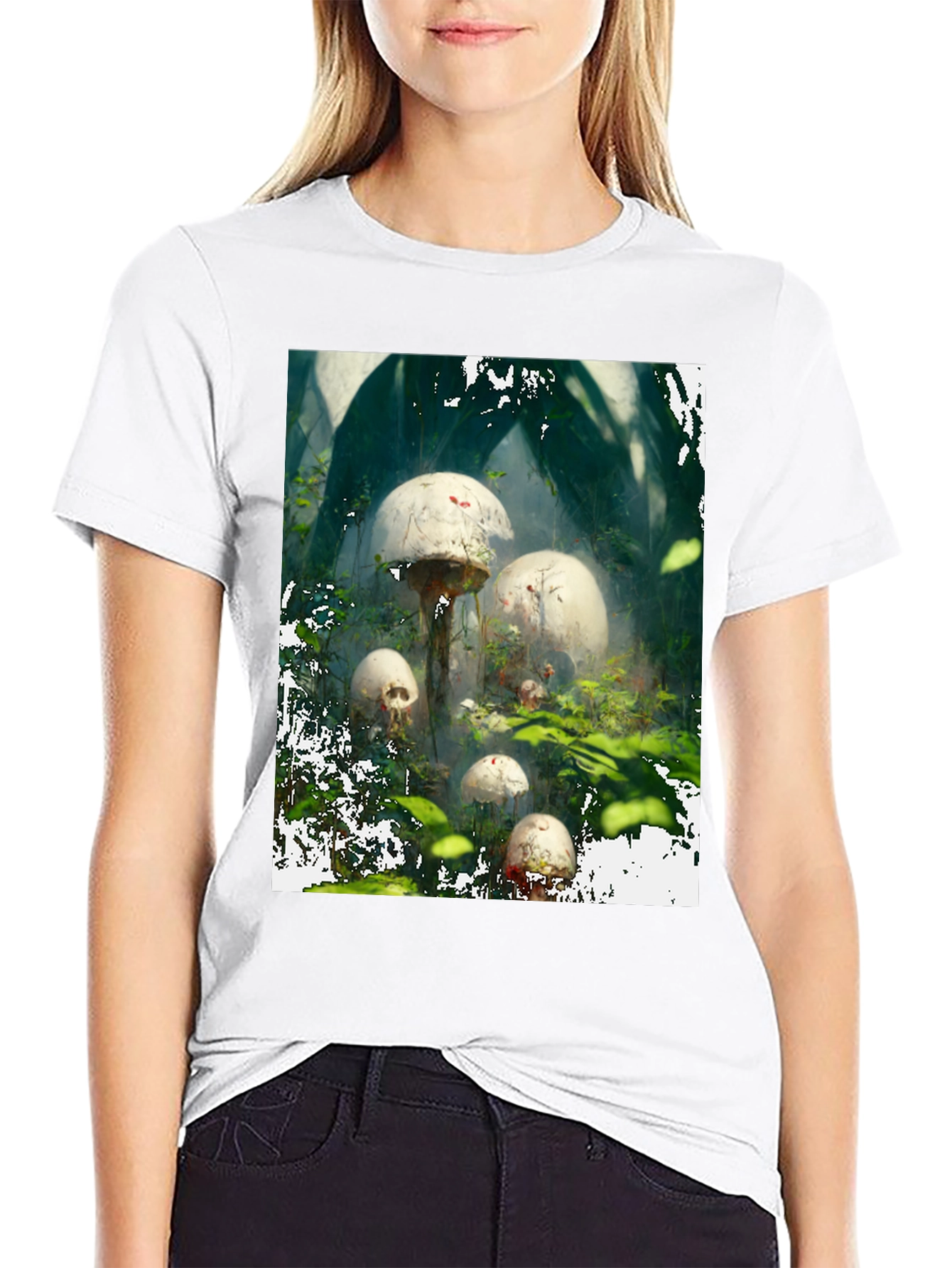 Mushroom Skull Forest Tee