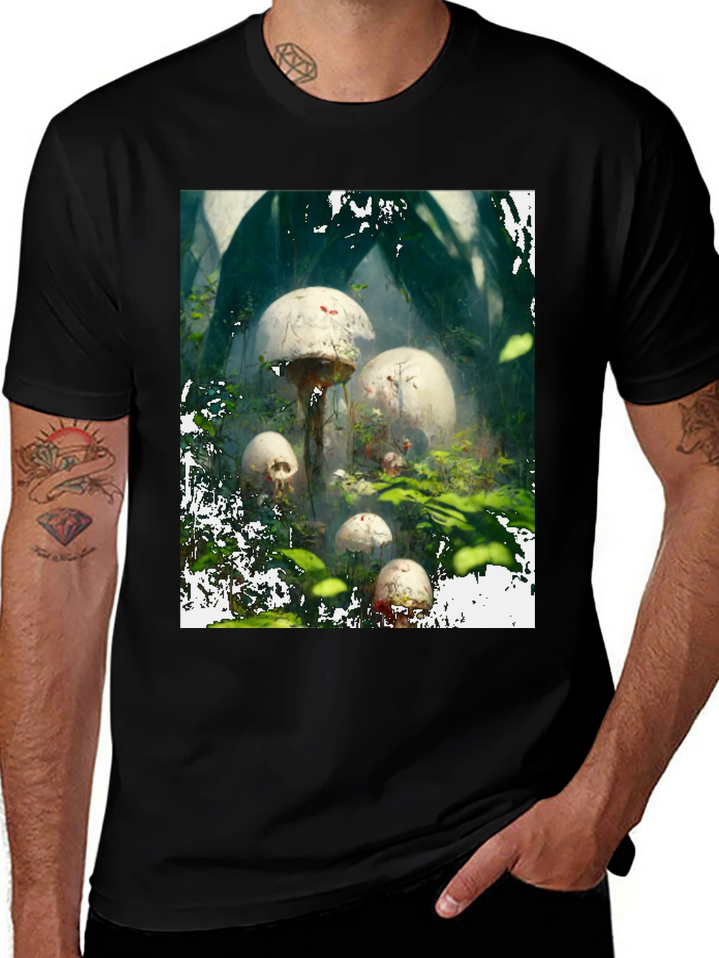 Mushroom Skull Forest Tee