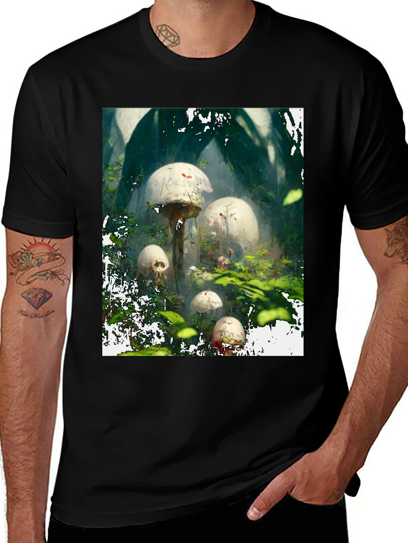 Mushroom Skull Forest Tee