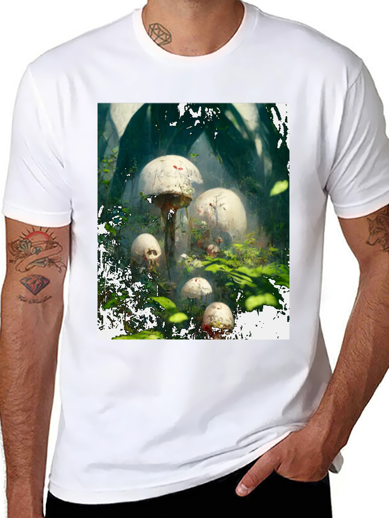 Mushroom Skull Forest Tee