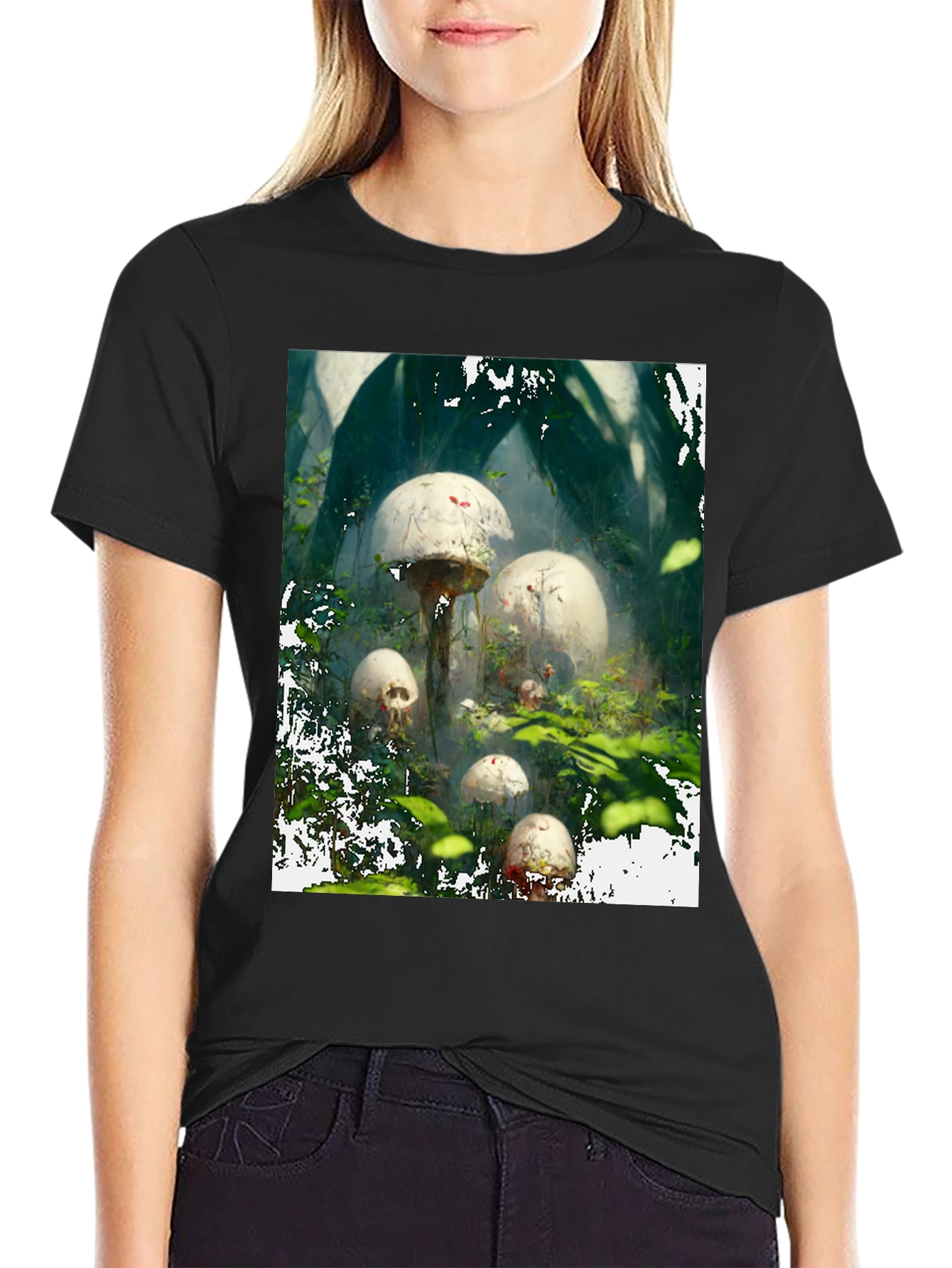 Mushroom Skull Forest Tee