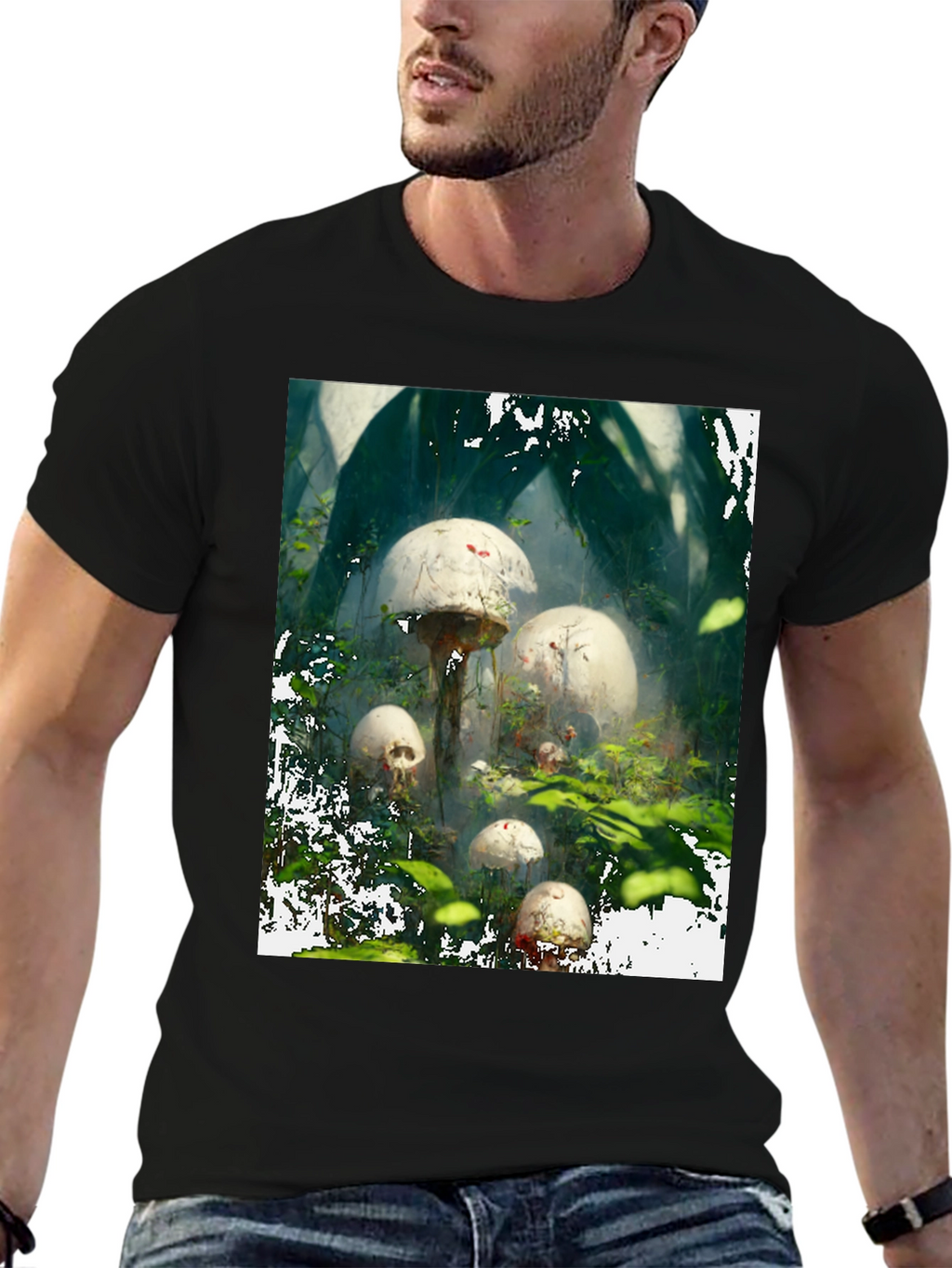 Mushroom Skull Forest Tee