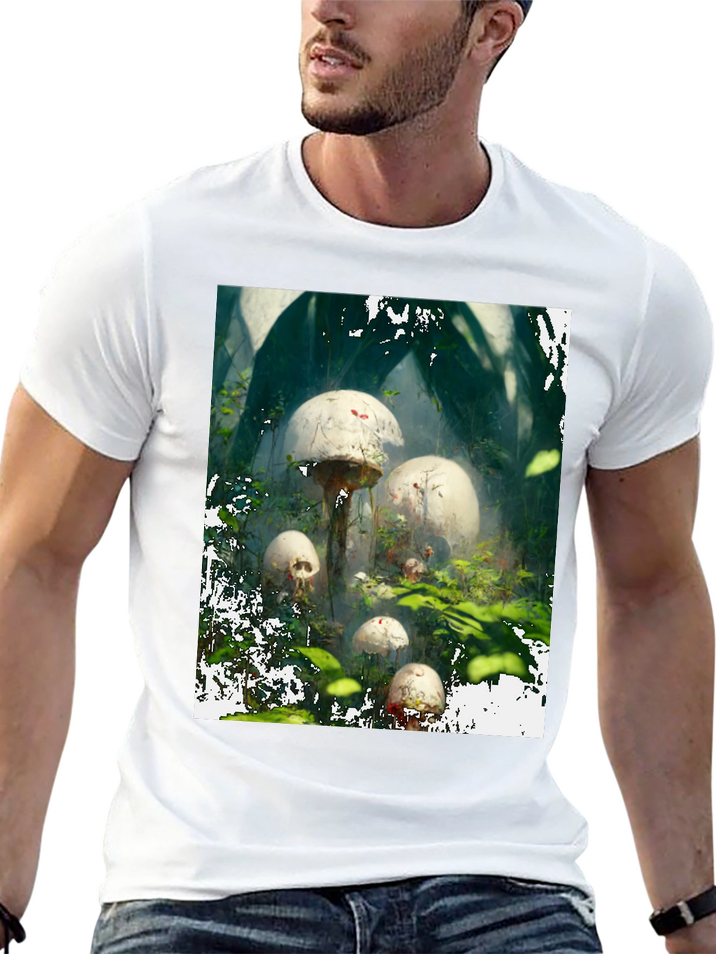 Mushroom Skull Forest Tee