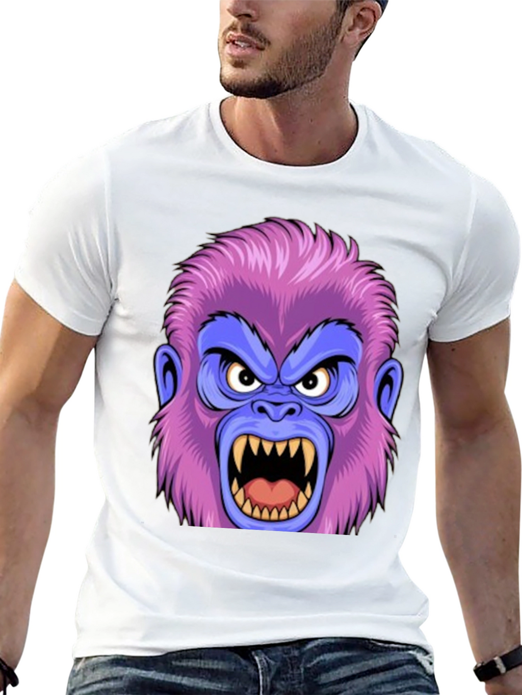 Angry Gorilla Graphic Tee - Black