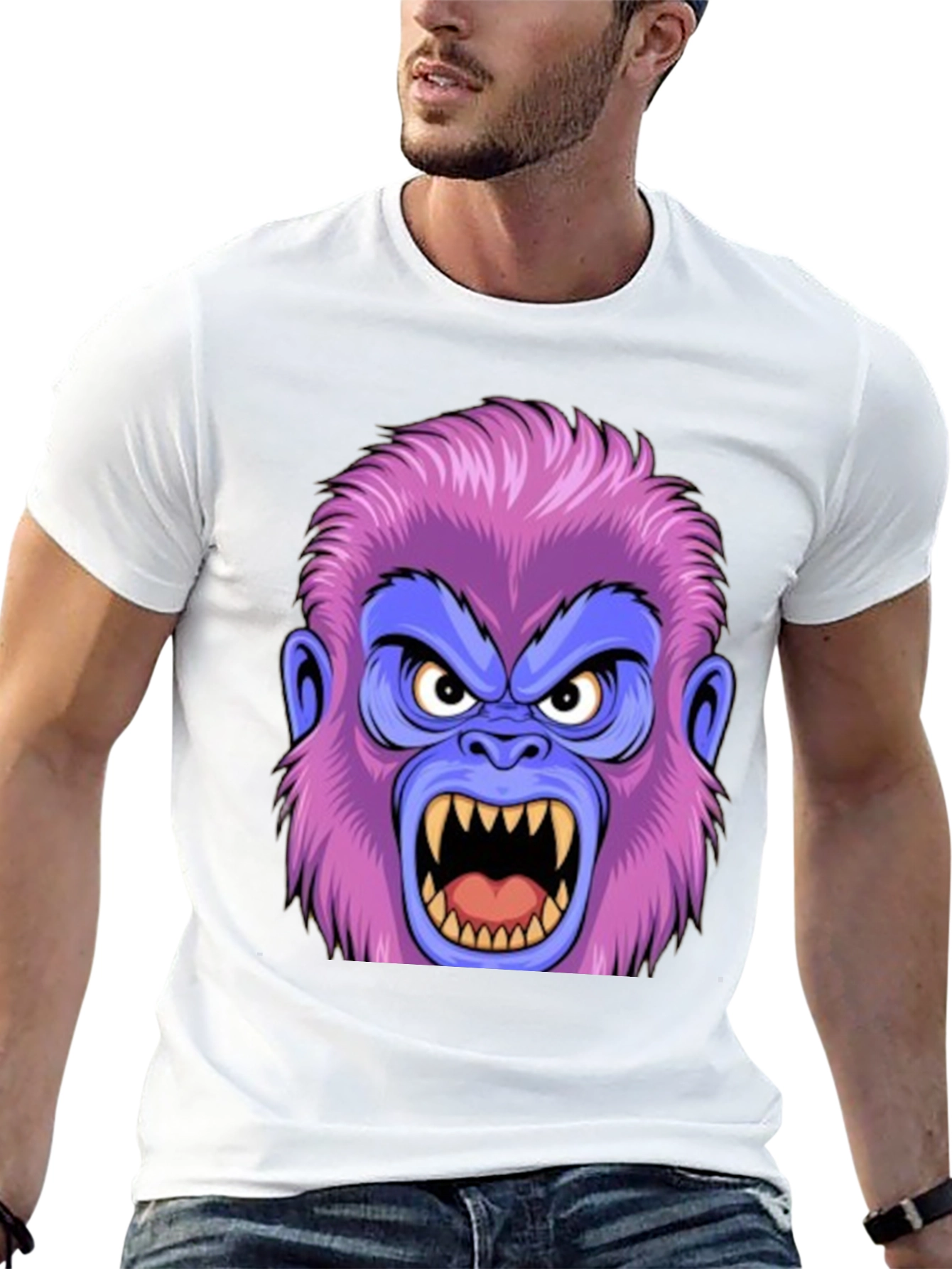 Angry Gorilla Graphic Tee - Black