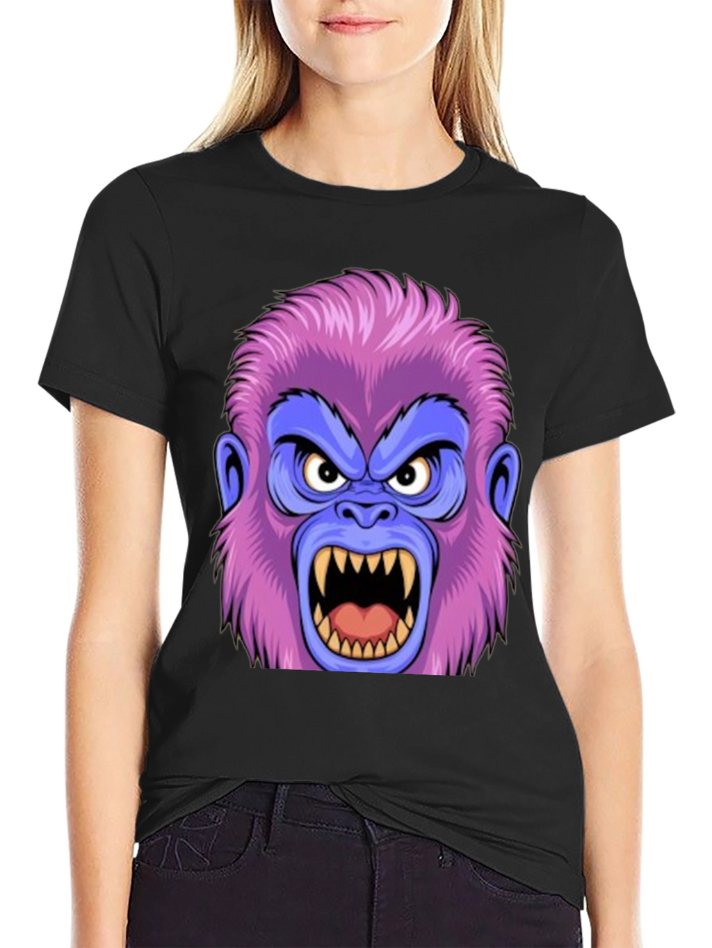 Angry Gorilla Graphic Tee - Black