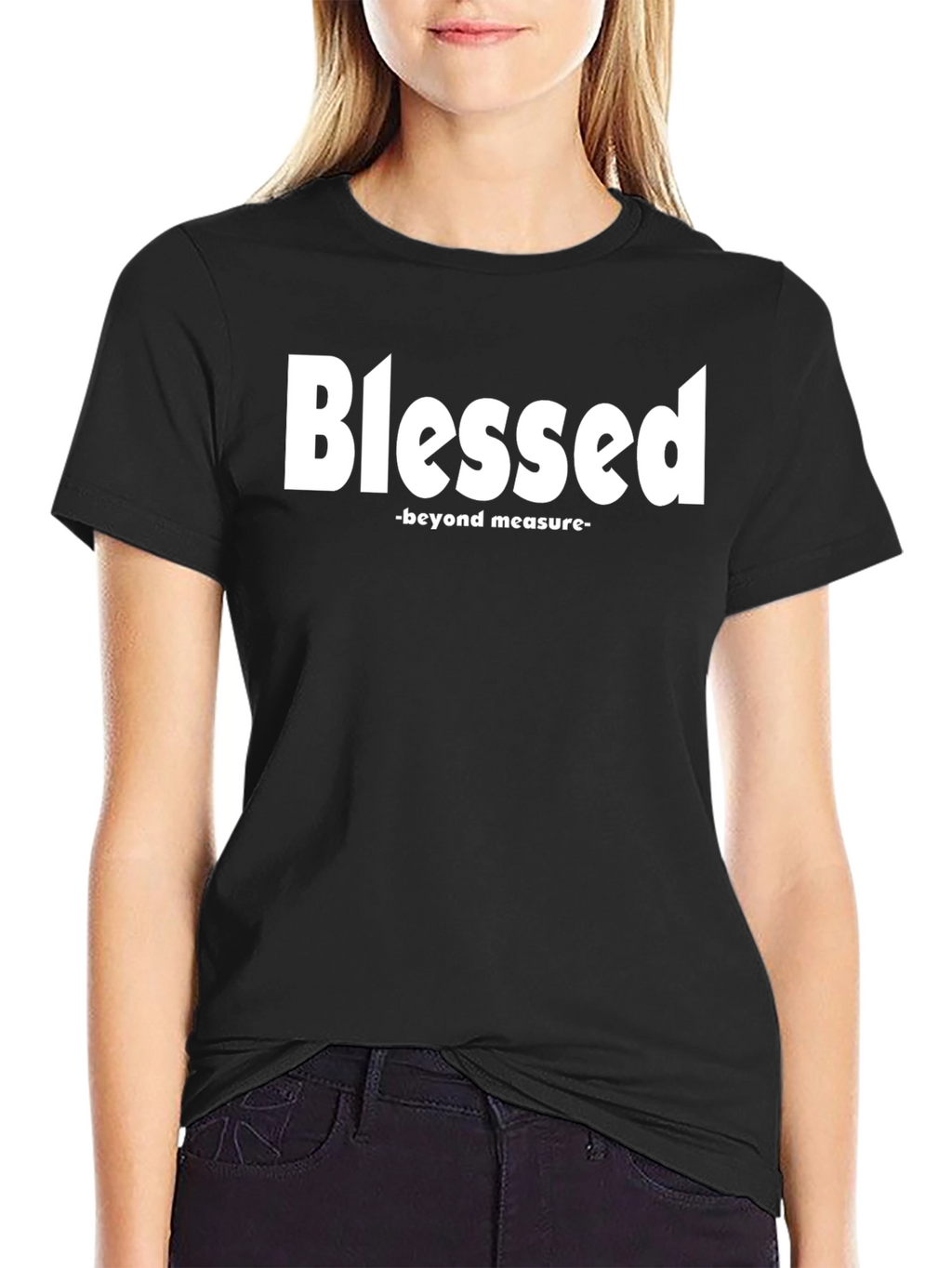 Blessed Beyond Measure Black Graphic T-Shirt