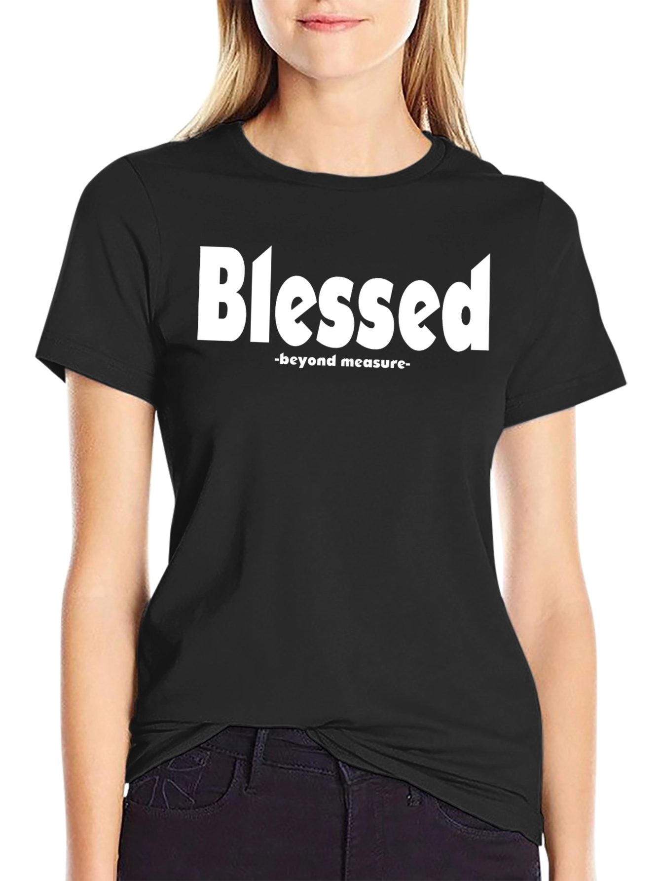 Blessed Beyond Measure Black Graphic T-Shirt