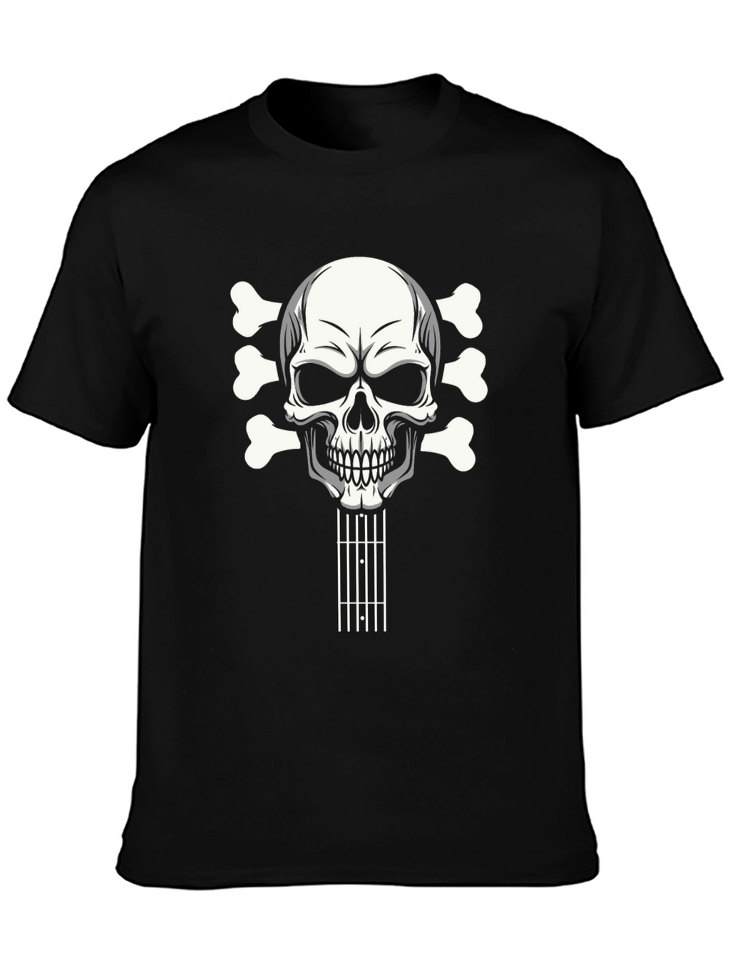 Skull Guitar T-Shirt - Rocker Style Tee