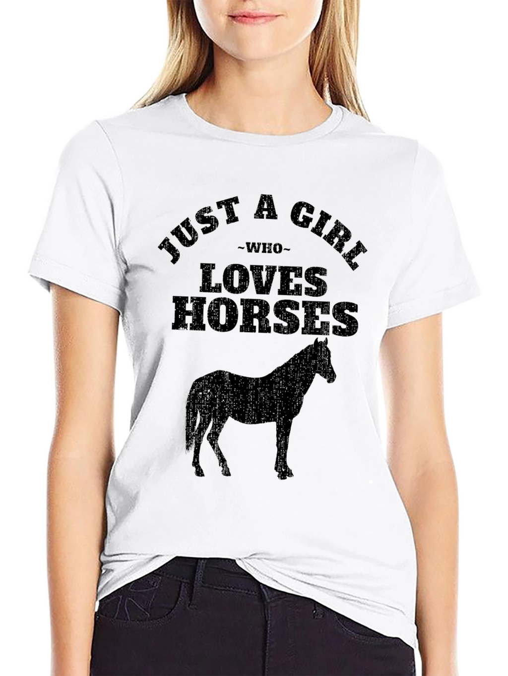 Just a Girl Who Loves Horses Graphic Tee