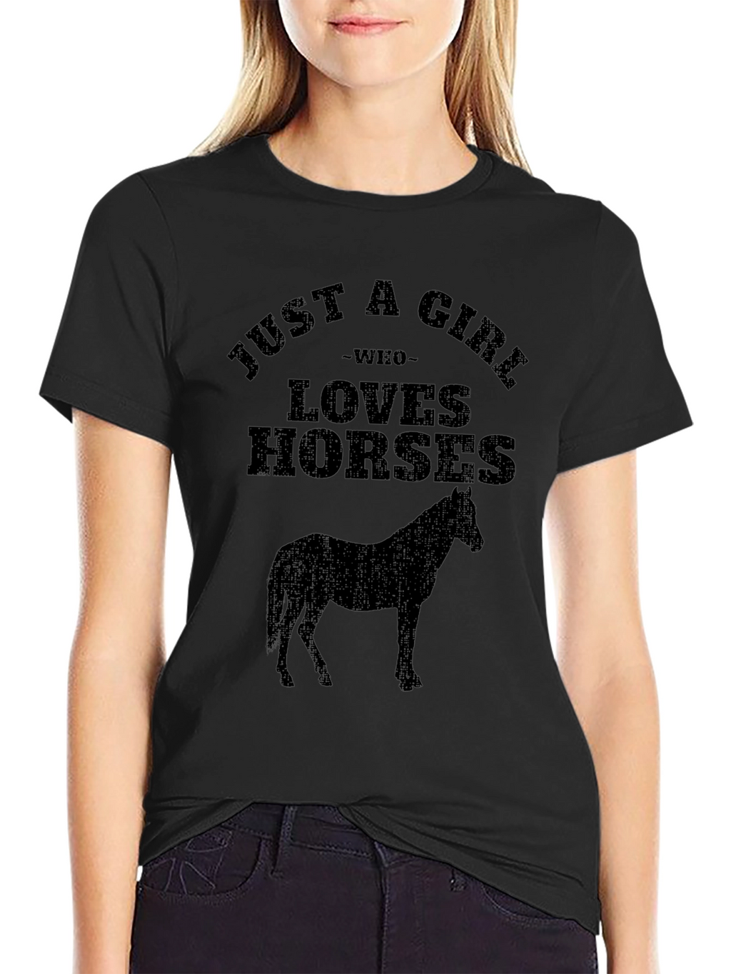 Just a Girl Who Loves Horses Graphic Tee