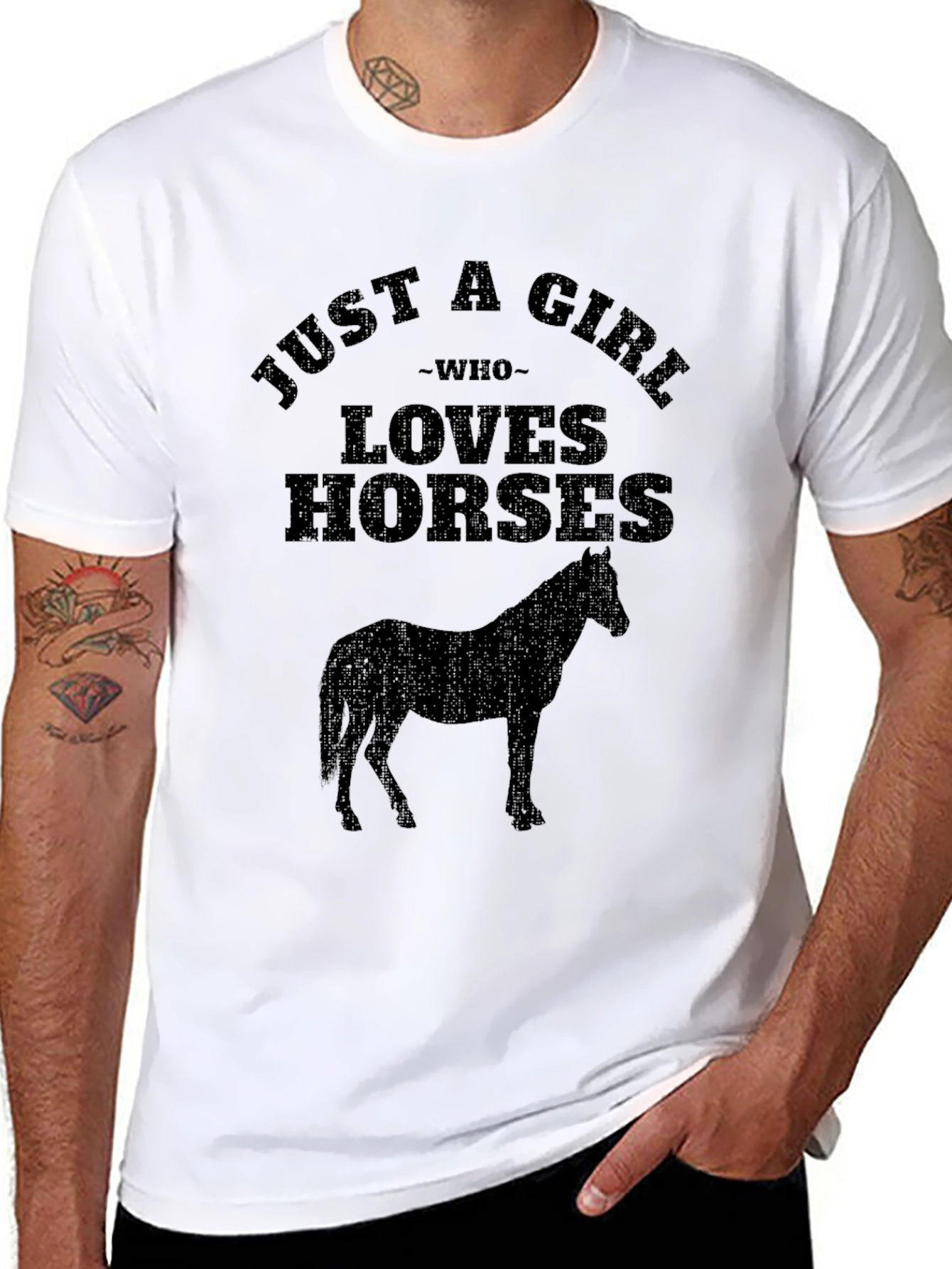 Just a Girl Who Loves Horses Graphic Tee