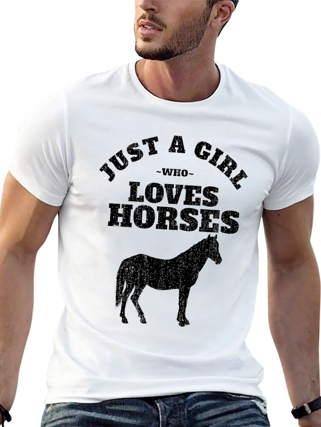 Just a Girl Who Loves Horses Graphic Tee