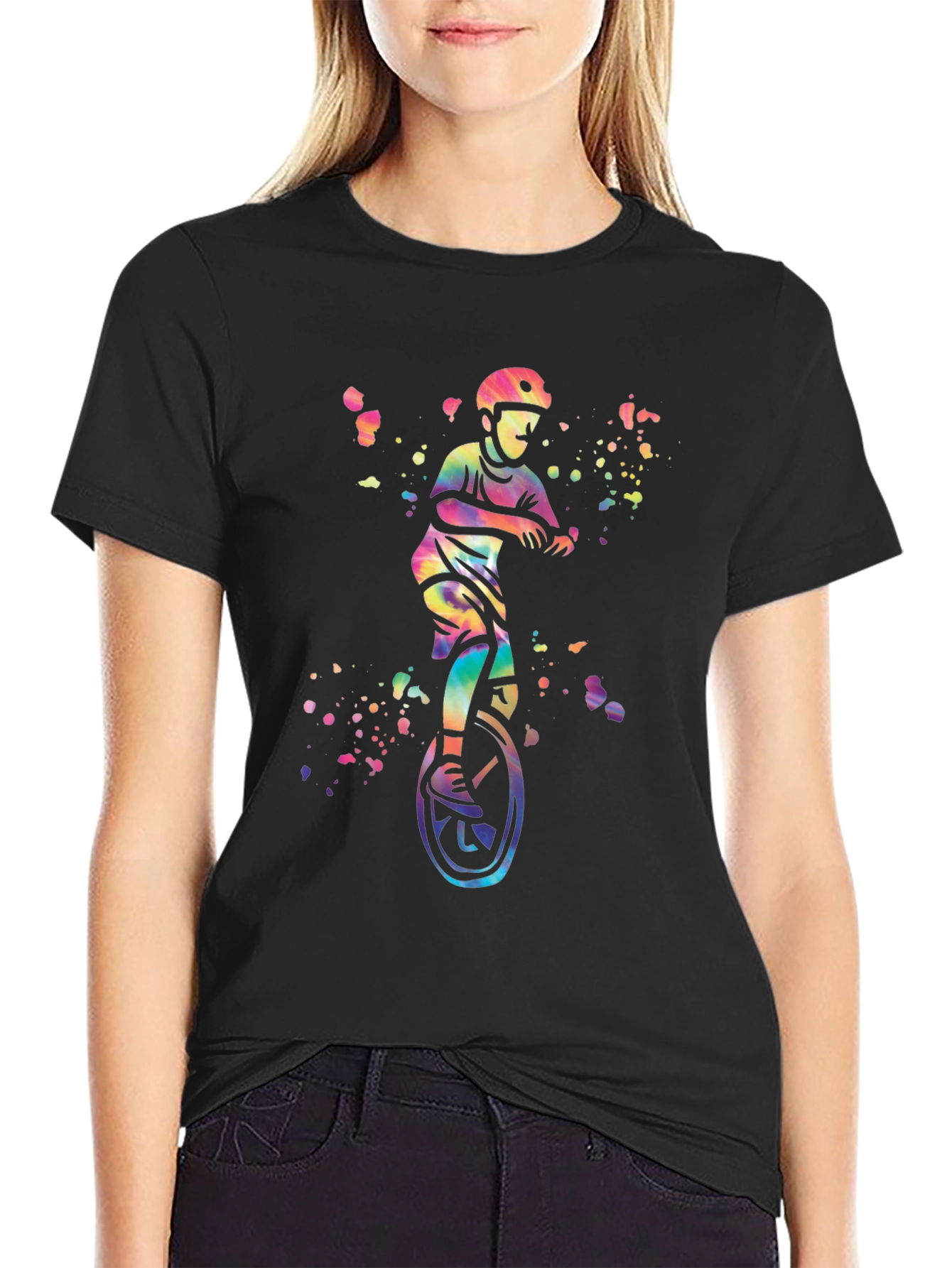 Unicycle Watercolor Graphic Tee