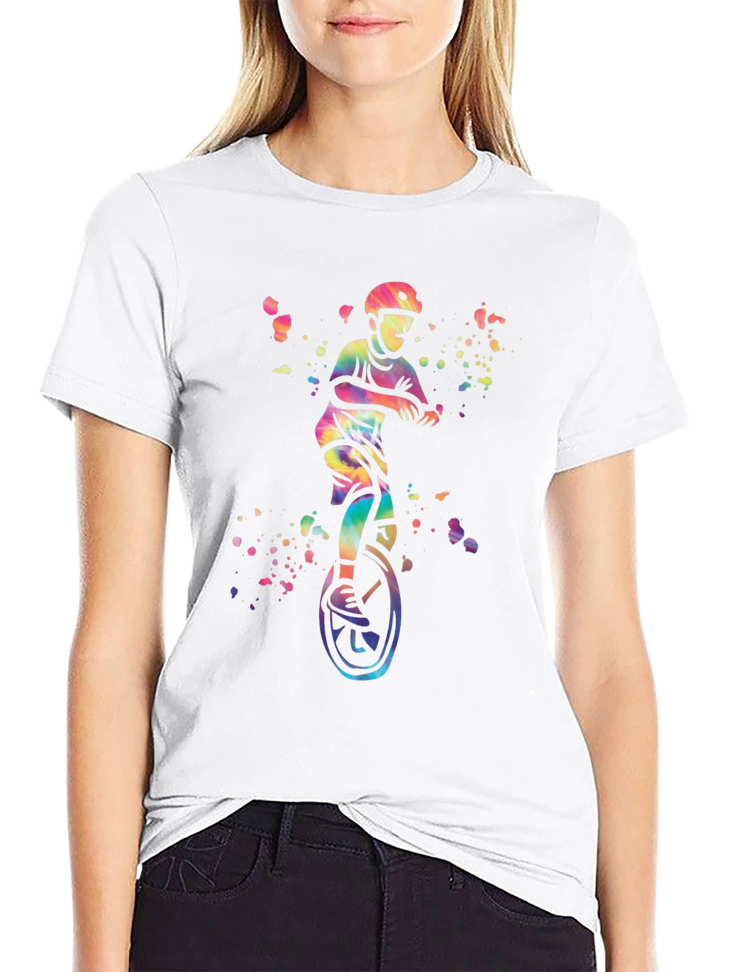 Unicycle Watercolor Graphic Tee