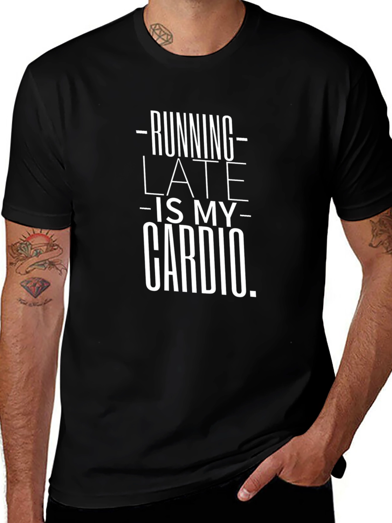 Running Late Cardio T-Shirt | Funny Workout Tee