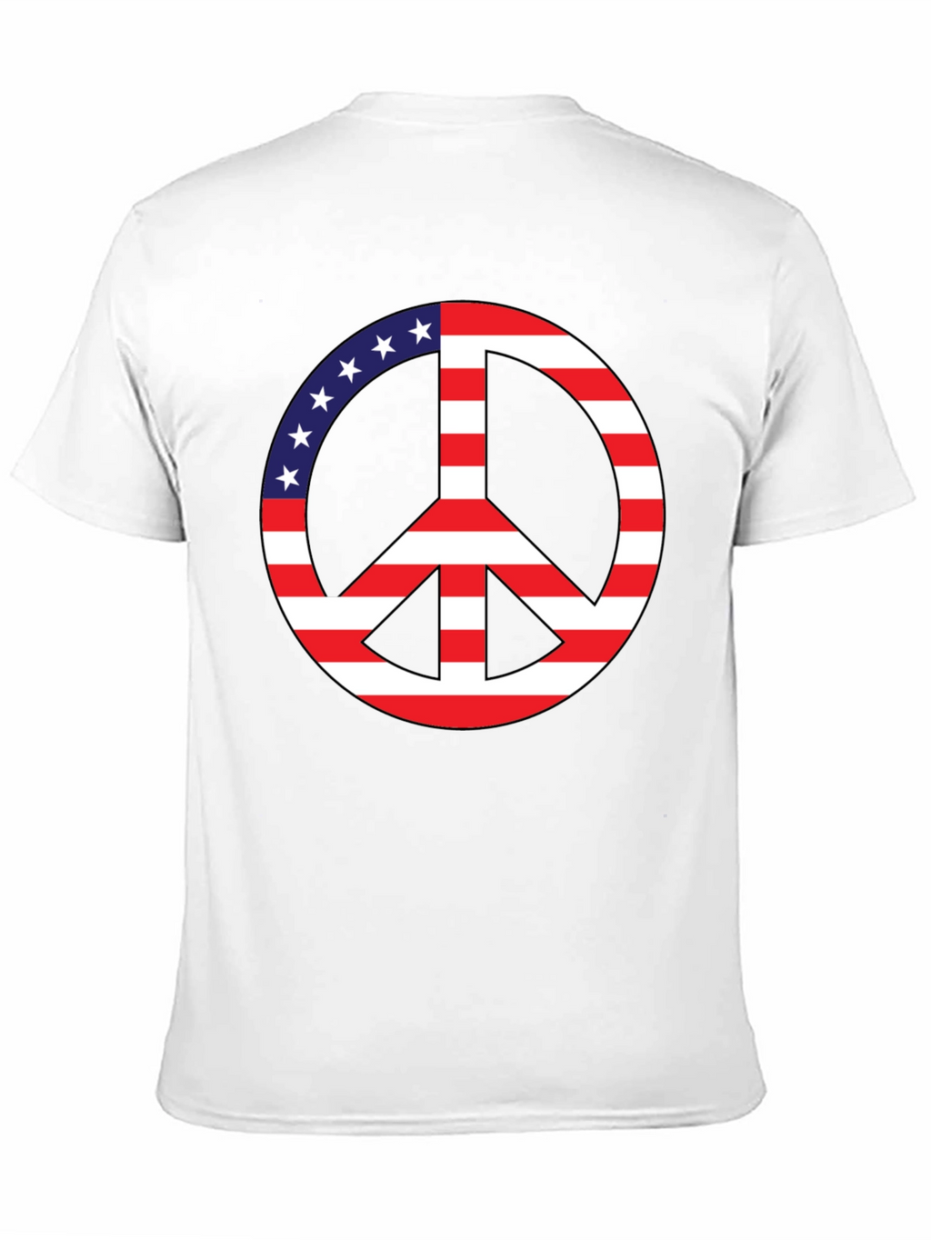 Peace Sign USA Flag Graphic T-Shirt