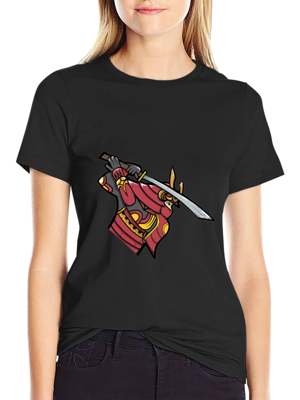 Samurai Warrior Graphic Black T-Shirt