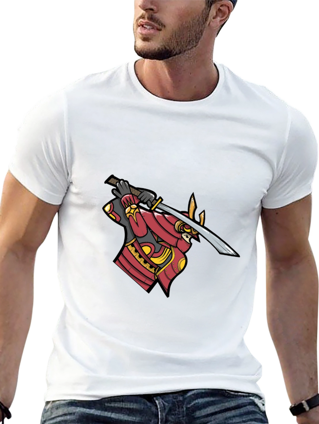 Samurai Warrior Graphic Black T-Shirt