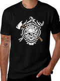 Skull Firefighter Axe T-Shirt
