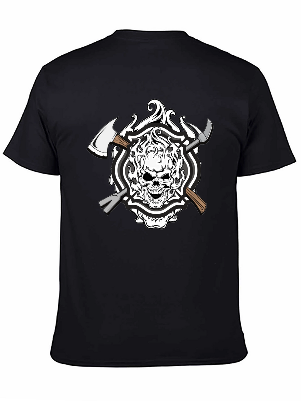 Skull Firefighter Axe T-Shirt