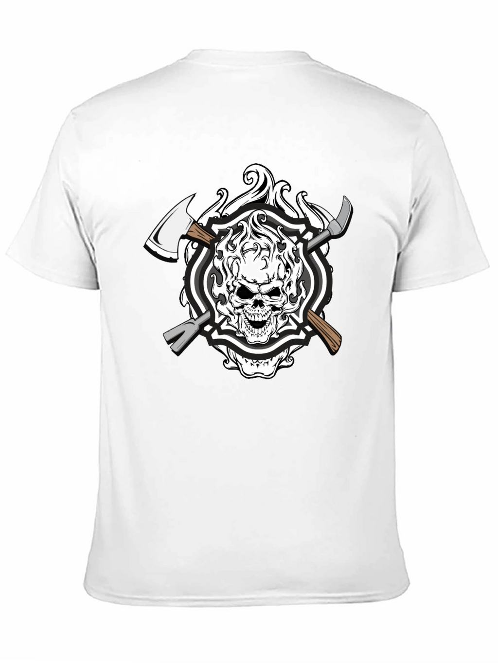 Skull Firefighter Axe T-Shirt