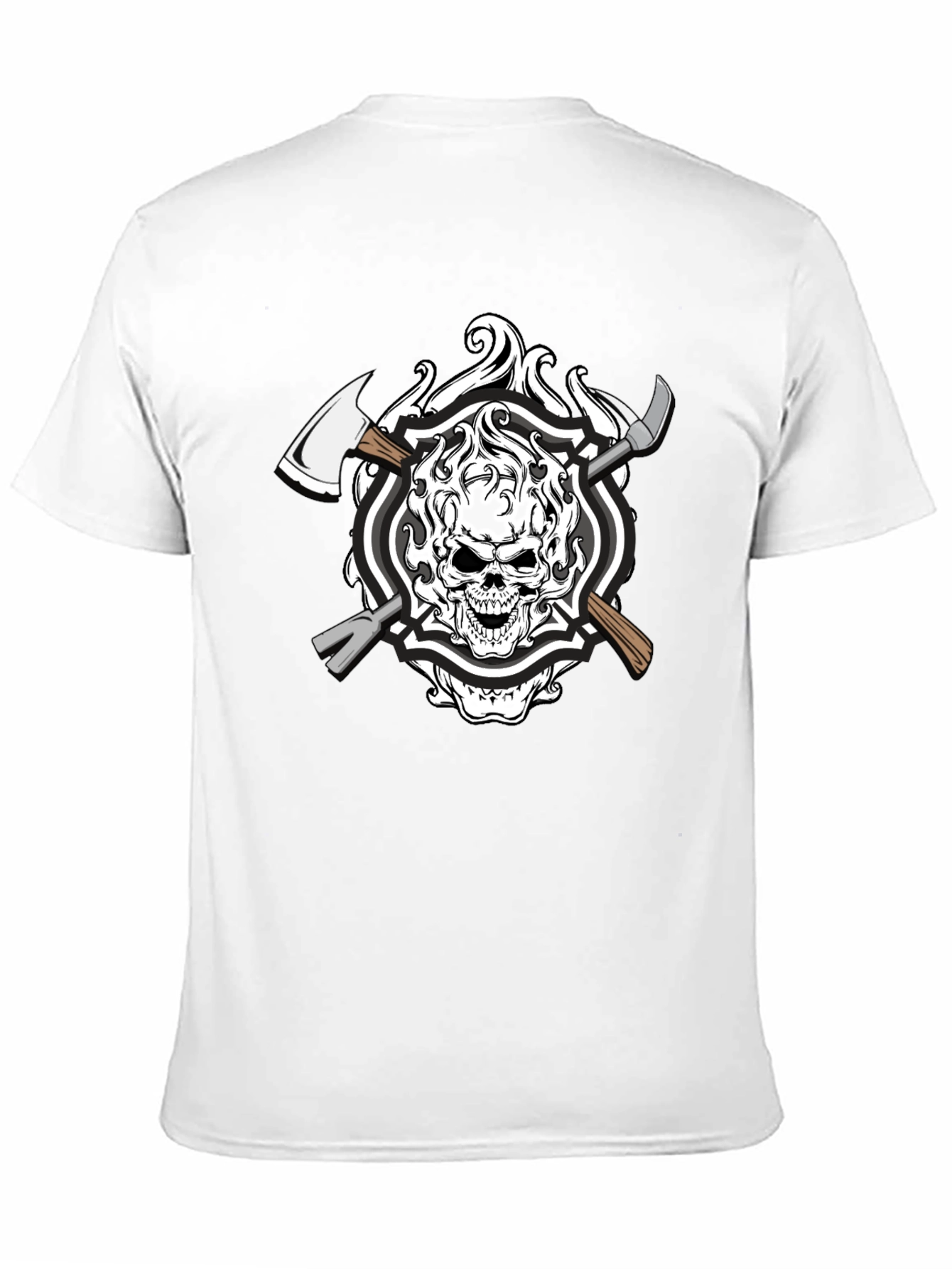 Skull Firefighter Axe T-Shirt