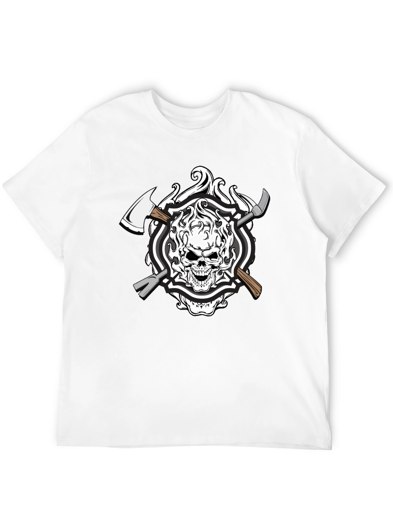 Skull Firefighter Axe T-Shirt