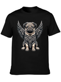 Angel Warrior Pug T-Shirt – Artistic Dog Lover Graphic Tee
