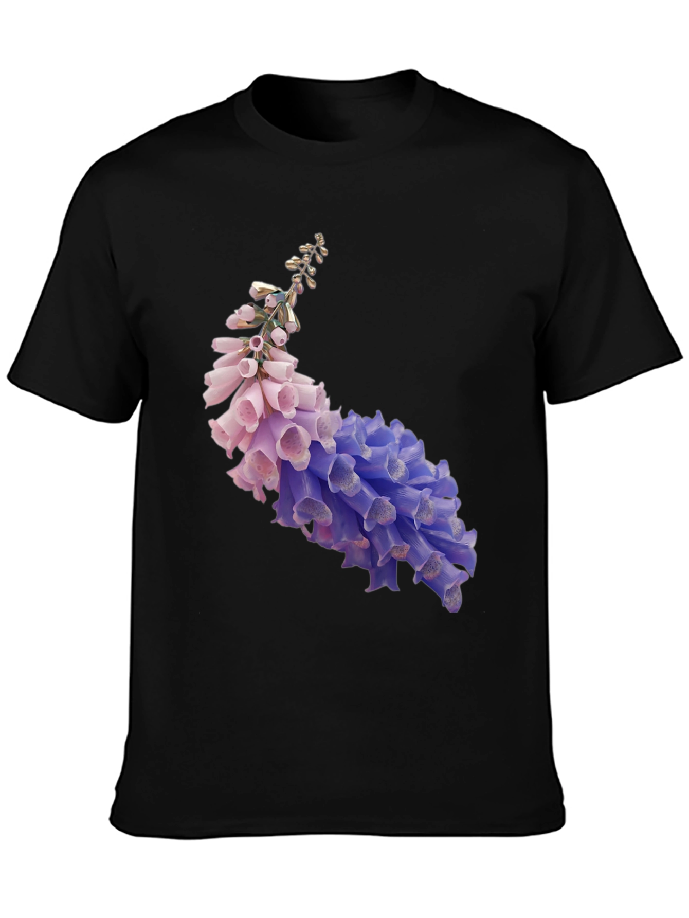 Floral Print T-Shirt - Stylish Black Tee