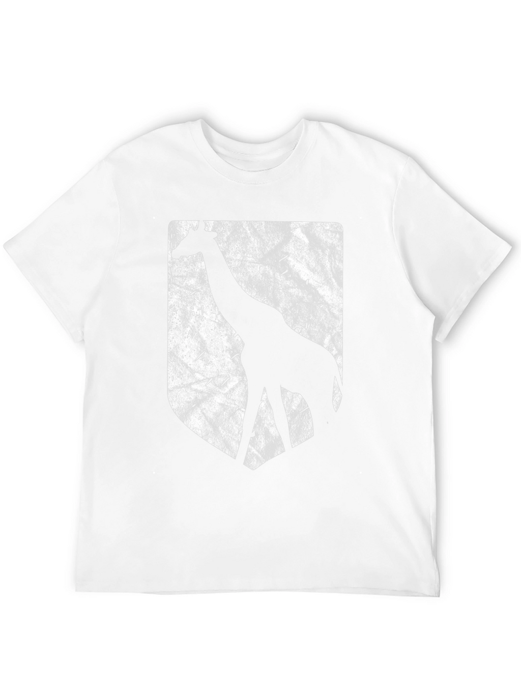 Giraffe Silhouette Graphic Tee - Black Cotton Blend