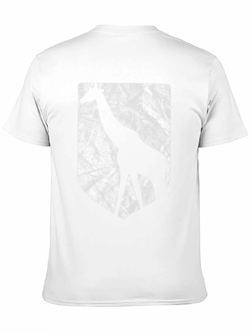 Giraffe Silhouette Graphic Tee - Black Cotton Blend