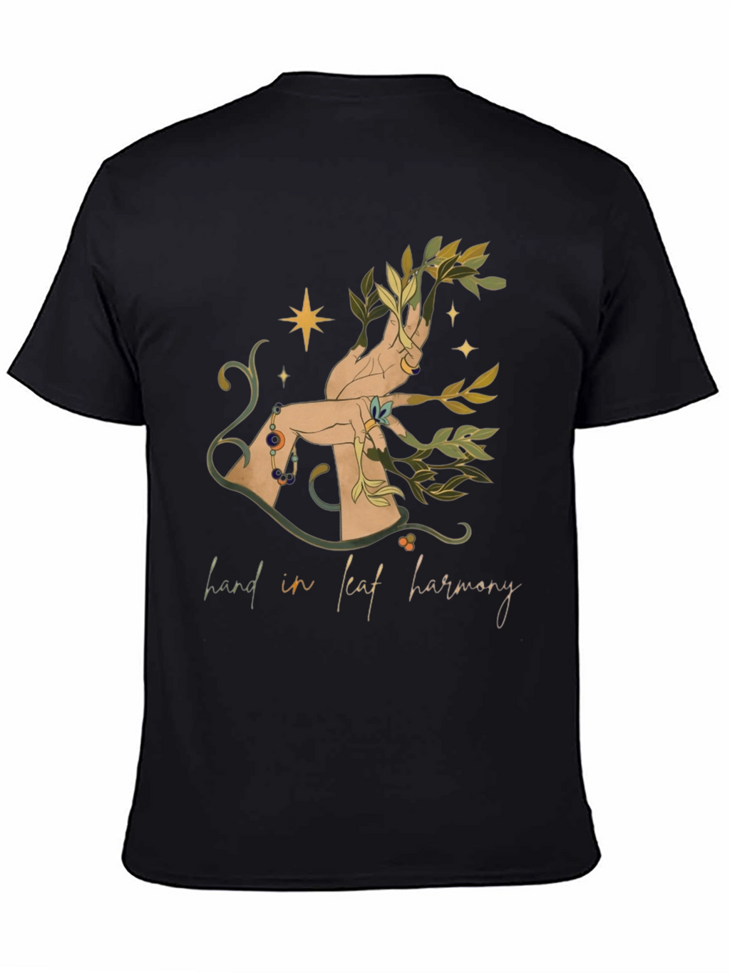 Hand in Leaf Harmony Graphic Tee