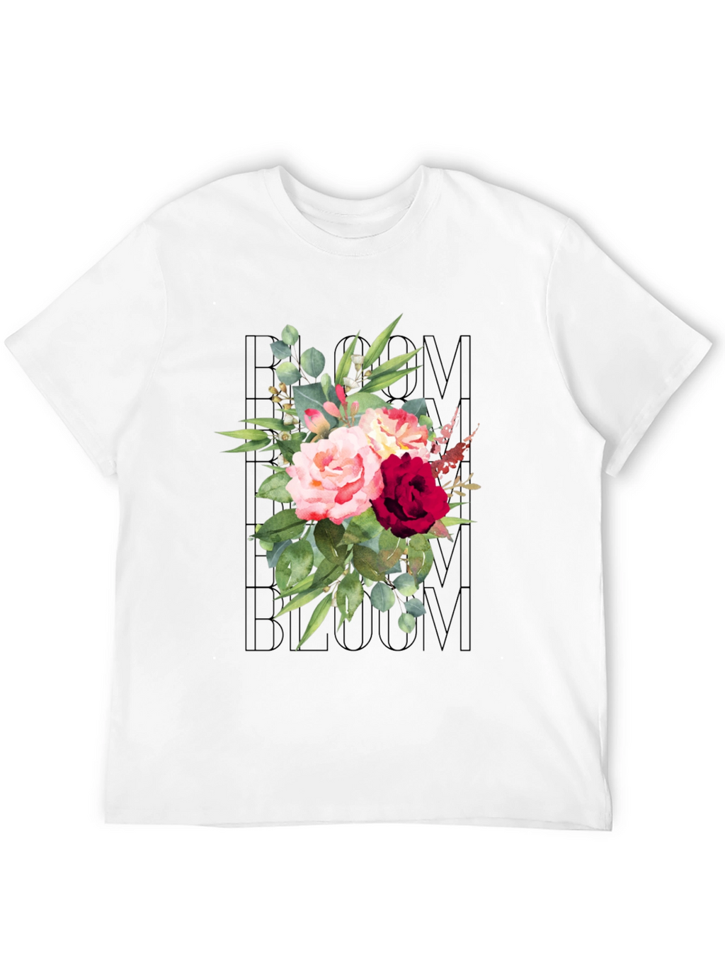 Floral Bloom Graphic Tee - Black