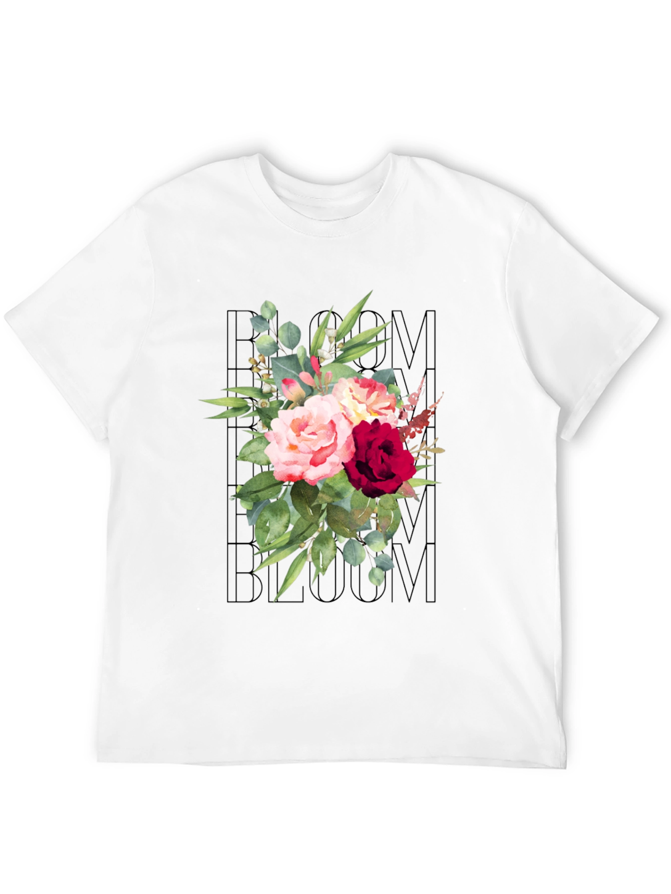 Floral Bloom Graphic Tee - Black