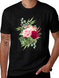 Floral Bloom Graphic Tee - Black
