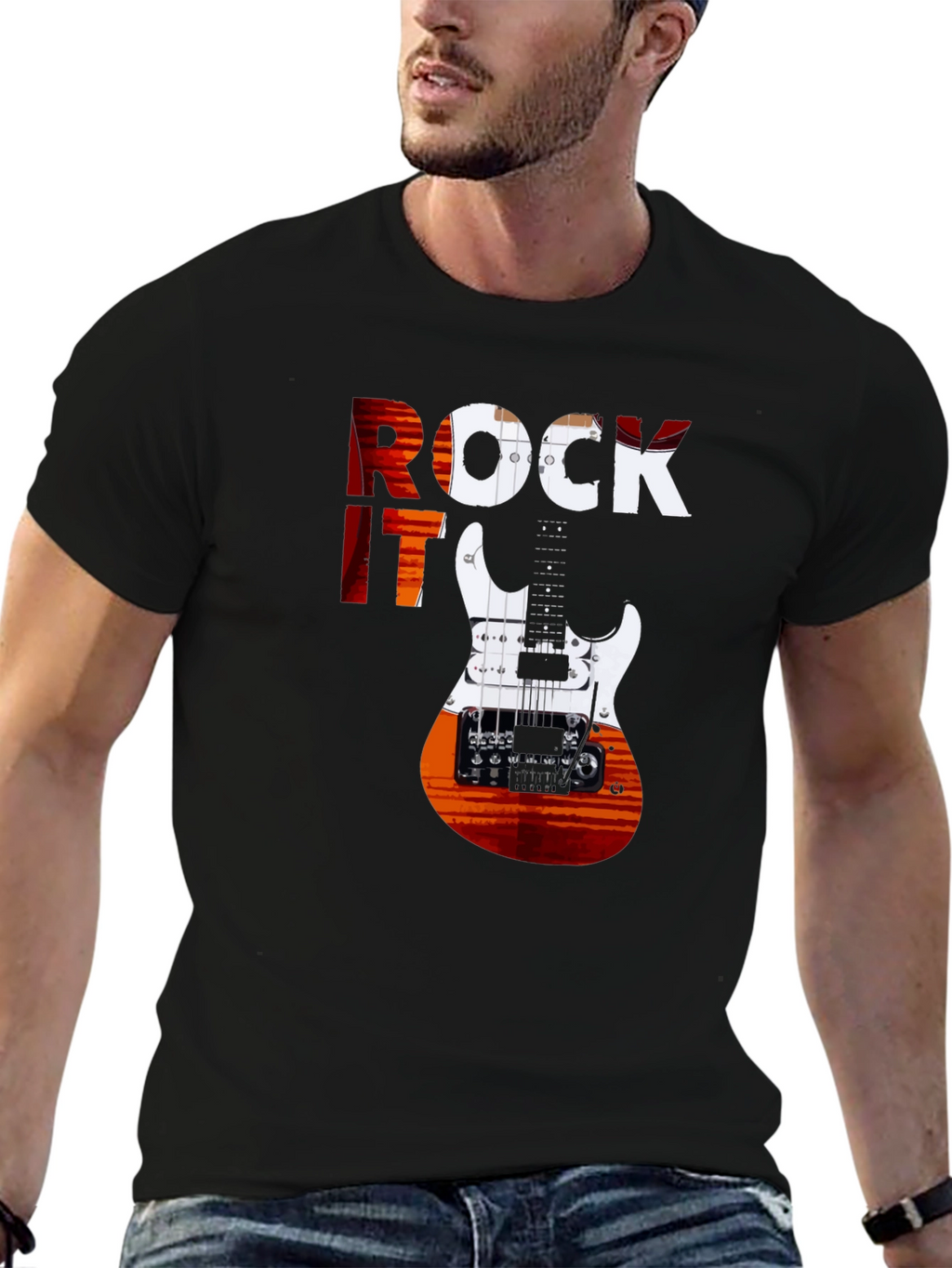 Rock It Guitar Graphic T-Shirt