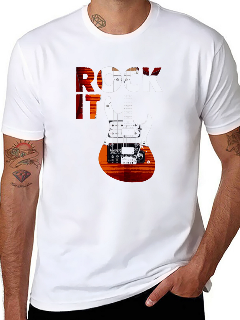 Rock It Guitar Graphic T-Shirt