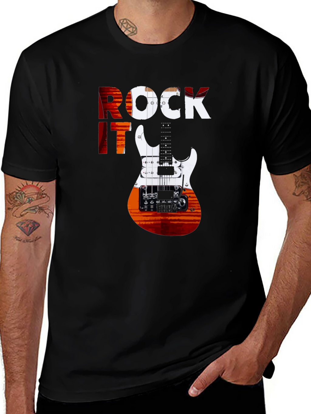 Rock It Guitar Graphic T-Shirt