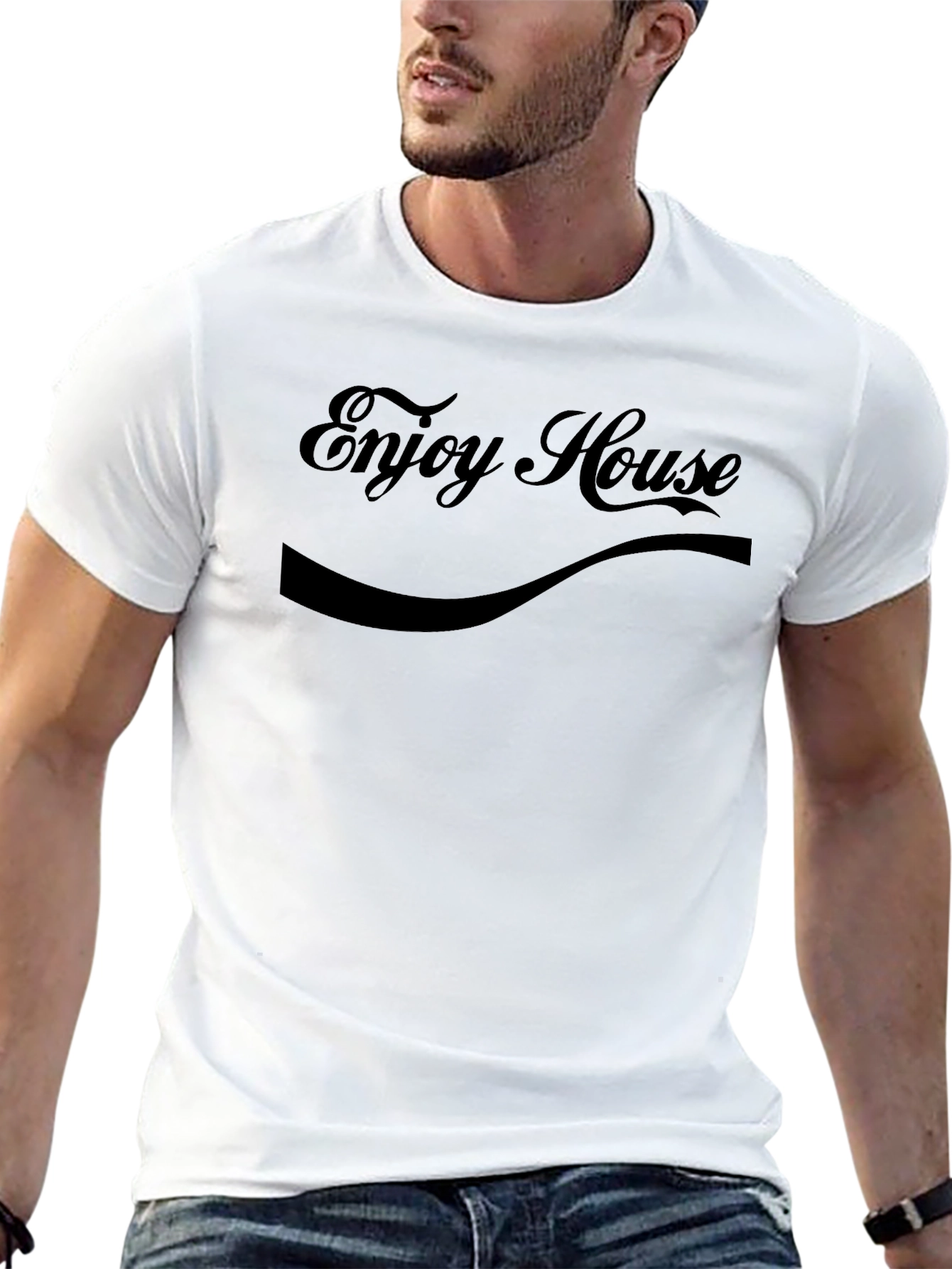 Enjoy House Black Graphic Tee