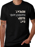 Eat. Sleep. Handstand. Repeat. Black T-Shirt