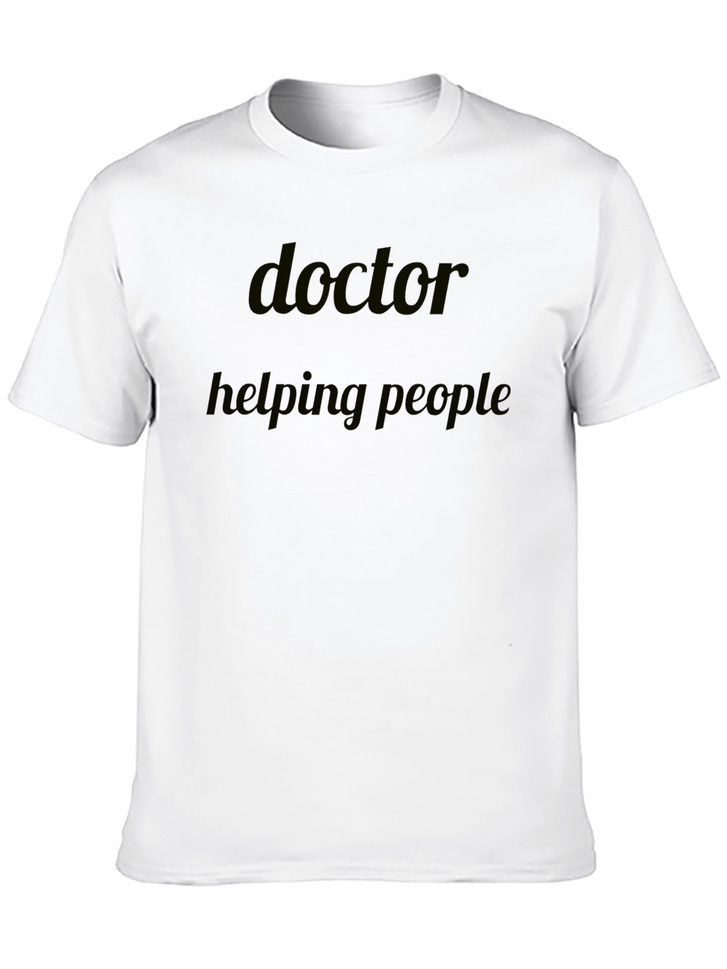 Doctor Helping People Black T-Shirt