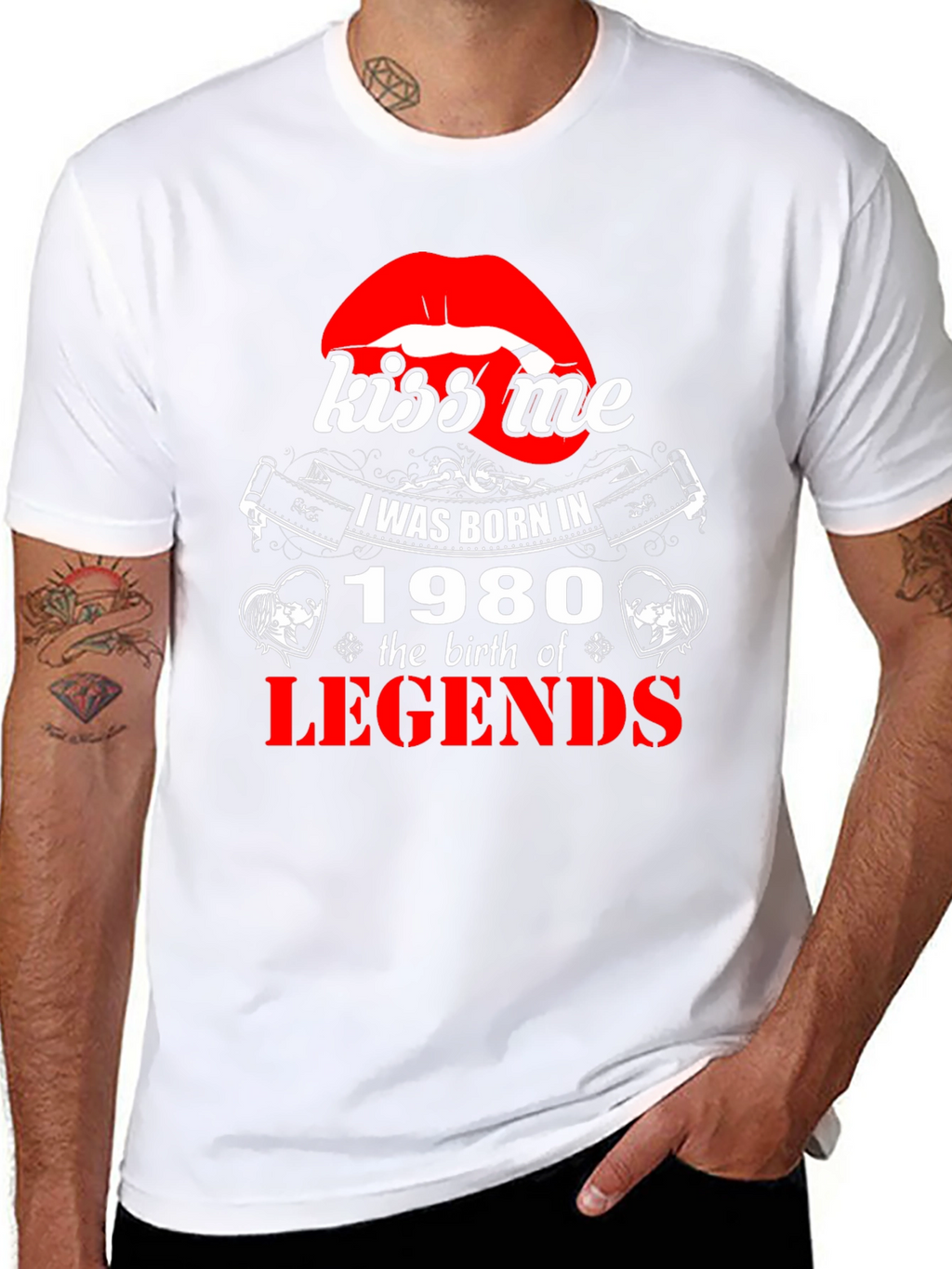 Kiss Me Born in 1980 Legends T-Shirt