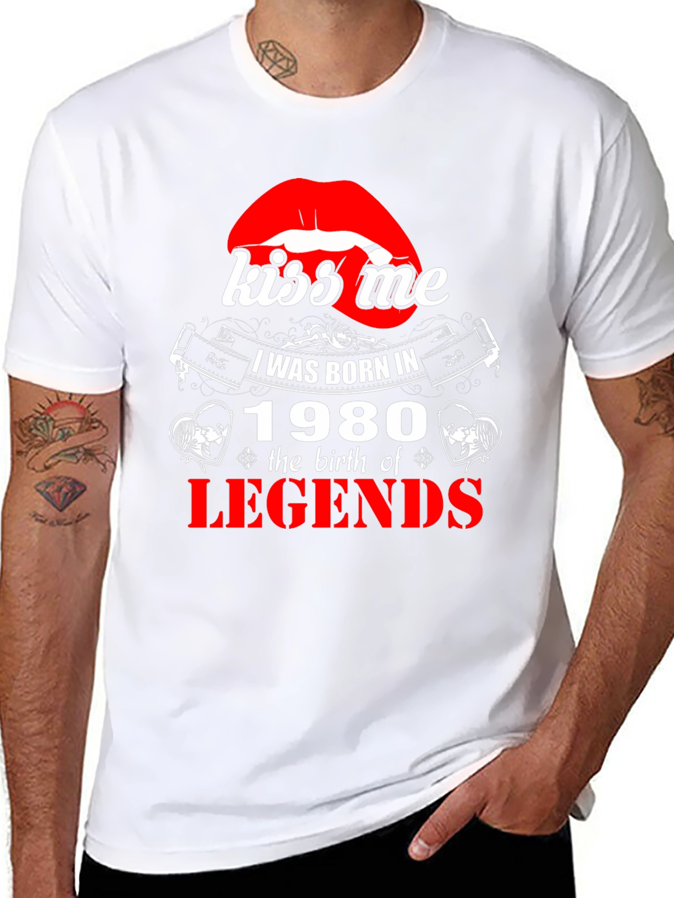 Kiss Me Born in 1980 Legends T-Shirt